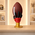 Football-Halter in Schwarz-Rot-Gold mit rundem Sockel